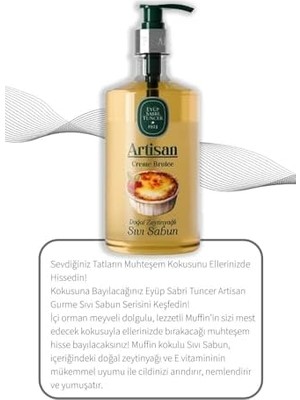 Artisan Doğal Zeytinyağlı Sıvı Sabun Creme Brulee 600 ml X3