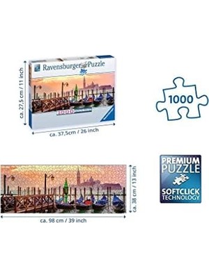 1000 Parçalı Panoramik Puzzle Gondollar