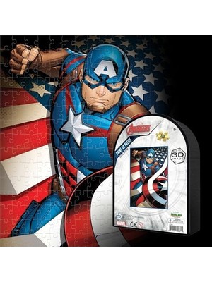 3D - America - 300 Parça Puzzle - Metal Kutu
