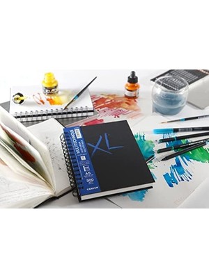 Canson Xl Kağıt, Dokulu, Karışık Medya, 300 G/m², A4, Orta Tanecikli, Spiral Blok, Uzun Sayfa, 34 Beyaz Yaprak, Profesyonel Sanatçılar ve Öğrenciler Için Ideal
