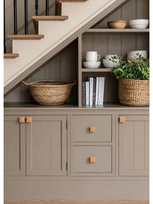 Wholewood Elegans Ahşap Mobilya Dolap Kulpu Ahşap Rengi (Tek Vidalı Topuz)