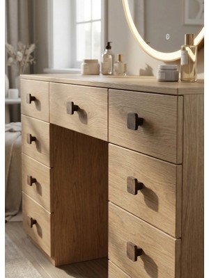 Wholewood Elegans Ahşap Mobilya Dolap Kulpu Kahverengi (Tek Vidalı Topuz)