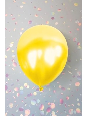 Metalik Sarı Balon 12 30 cm Metalik Balon 10LU Paket