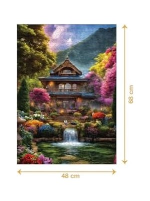 Bahçesi 1000 Parça 2,2mm Kalınlık 48X68CM Profesyonel Hobi Puzzle Yapboz Serisi
