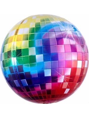Disko Topu Folyo Balon Renkli 55 cm
