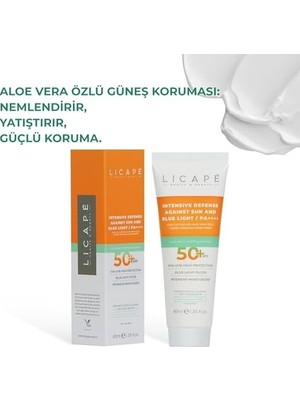 Licape Yağlı Ciltler Için Aloe Özlü Yüksek Korumalı Güneş Kremi 40ML