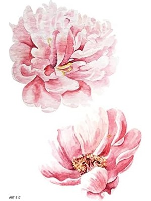 Artikel Pembe Açan Çiçek Geçici Dövme,geçici Tattoo,vücut Dövme,kol Bilek Dövme,boyun Dövme,sırt Dövme