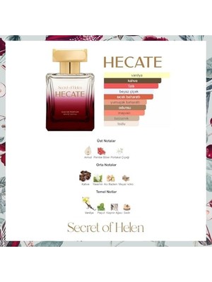 Secret Of Helen Hecate Edp Kadın Parfüm, Oryantal-Vanilya,erik, Gül,, Vanilya,, 50ML