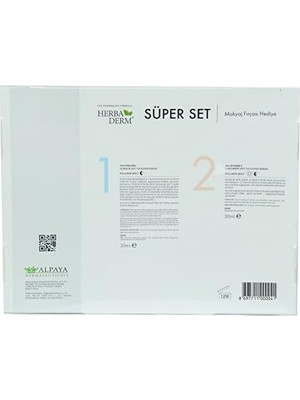 Herbaderm Süper Set Superserum Aha-Peeling 30 ml + Saf Vitamin C 30 ml + Hediye Makyaj Fırçası