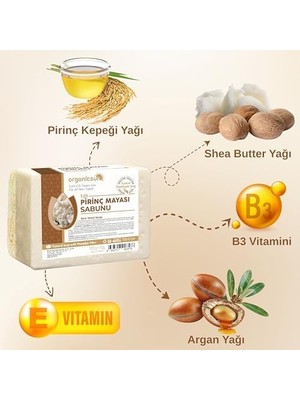 Doğal Kabak Lifli Pirinç Mayası Sabunu 120 gr x 2 Adet - Tüm Cilt Tipleri - Beyazlatıcı ve Aydınlatıcı Etkili