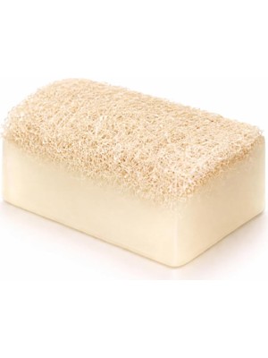 Pirinç Sütü Özlü Doğal Kabak Lifli Sabun, Peeling Etkili, Cilt Yenileyici, Nemlendirici Vücut Sabunu
