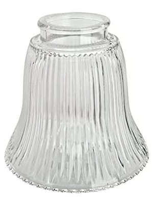 Aspen 23080-4A Geçişli Şeffaf Fitilli Tavan Vantilatörü Yedek Cam Gölge, 6,5 cm Takıcı, 10,6 cm Çap x 10,16 cm Yükseklik, 4 Paket