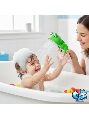 Sevimli Hayvan Figürlü Bebek Duş Başlığı – Annelerin Yardımcısı Eğitici Banyo Oyuncağı, Kolay Kurulum, El-Göz Koordinasyonu Geliştirici, Çocuklar Için Renkli ve Eğlenceli