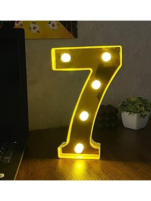3D Işıklı LED Sayı Dekoratif Aydınlatma Büyük Boy7