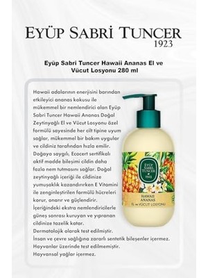 Hawaii Ananas El ve Vücut Losyonu 280 ml 5 Al 4 Öde ve Rosie Pamuk