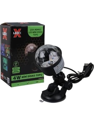 Projeksiyon Atmosferli, Usbli, 4 Watt, Sihirli, Rgb Led, Disko Topu,