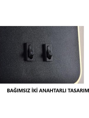 Tuvalu Siyah LED Duvar Apliği | 13W | 3200K Gün Işığı | Çift Anahtarlı – Çift Kademe Yanma | 930 Lümen | 220V | Yatak Başı Okuma Apliği | IP20 | 10X18X3 cm Modern Minimal Iç Mekân Aydınlatma