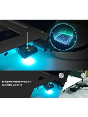 Spelt Sensörlü Renk Değiştirebilen Renkli USB Lamba Usb-A Aydınlatma Dekoratif Mini LED Işık Rgb