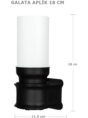 Zita Galata Serisi Duvar Apliği – Bahçe ve Yol Aydınlatma Lambası, Su Geçirmez IP54, E27 Duy, 220V, 18X11,5 Cm, Kırılmaz Plastik, Ampul Hariç