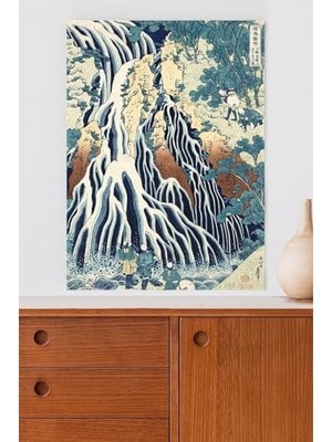 (PSTER20090) Kirifuri Waterfall - Katsushika Hokusai Sanatsal Poster 60 x 90