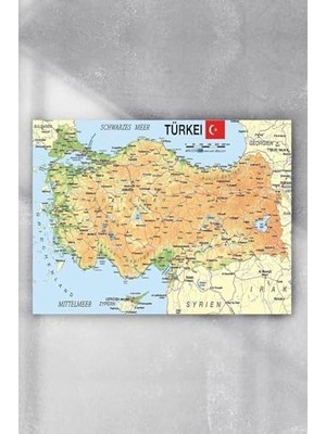 (PSTER9138) Türkiye Haritası Eğitim Posteri 4 (90X130CM)
