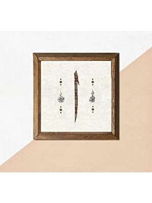 Taş Duvar Tablosu - Ahşap Çerçeveli Taş Tablo - 25X25 cm - Dekoratif Duvar Sanatı - Modern Ev ve Ofis Duvar Dekoru W1-120