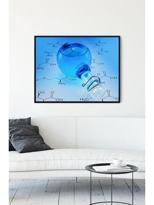 (PSTER10627) Deney Tüpü Bilimsel Çerçeveli Tablo (40X50CM)