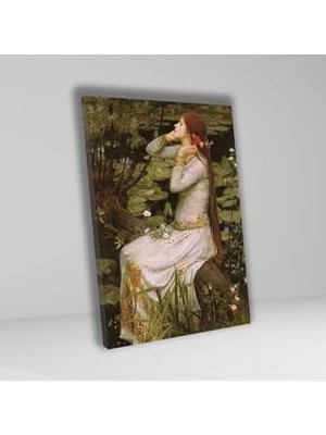 Tekli Dikey Kanvas Duvar Tablosu Ophelia Hamlet 1894, 50 x 70