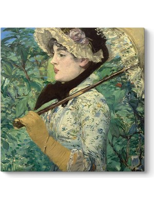 Edouard Manet - Jeanne Ilkbahar Kanvas Tablo 50 x 50