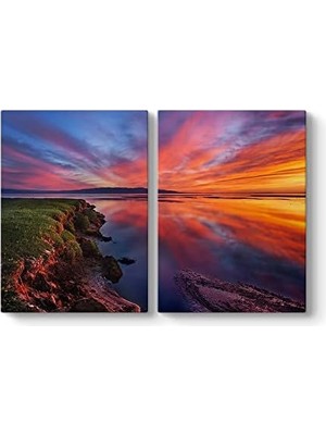 Gökyüzü Tablosu 63 x 40-2 Parçalı