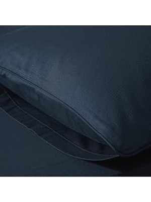 Yüzde Yüz Pamuk Percale Nevresim Seti 160X220 cm Lacivert - Pure Serisi