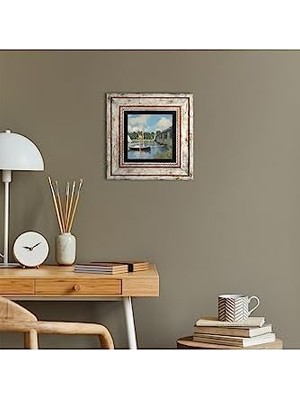 Claude Argenteuil'de Köprü Taş Duvar Tablosu - Çerçeveli Taş Tablo - Dekoratif Duvar Sanatı - Modern Ev ve Ofis Duvar Dekoru T1-248