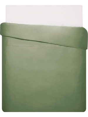 Mix&match Pamuk Tek Kişilik Nevresim Kılıfı Koyu Yeşil