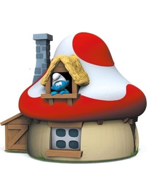 Plastoy Şirinler Evi Kumbara, Smurfs Mushroom Money Box
