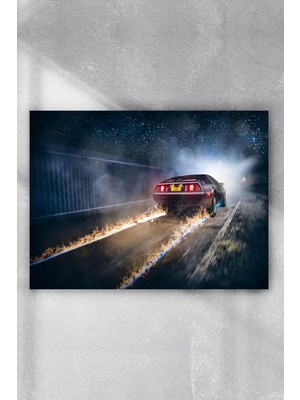 (PSTER8075) De Lorean Araba Posteri 50X70 cm