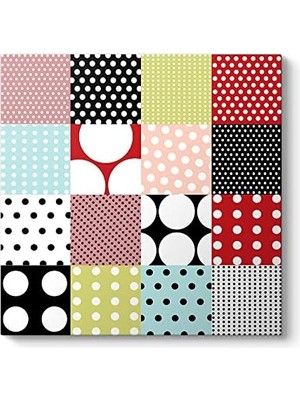 Puanlı Kolaj Tablo 90 x 90