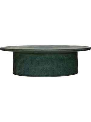 Co-Op Seramik Kaide, Mat Yeşil Reaktif Sır Dekoratif Vurgular, 30,48 cm U x 30,48 cm G x 10,16 cm Y
