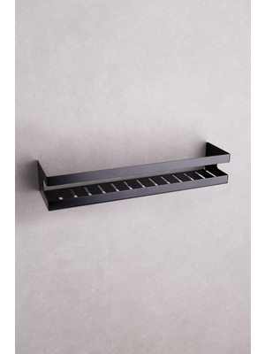 Duş Raf Sistemi Siyah Renk 98X100X400 mm
