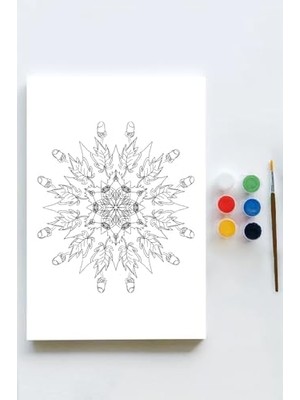(PSTER21590) Mandala Tuval Kanvas Tablo Boyama Hobi Seti 7 (40X60CM)