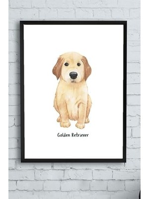 (PSTER11133) Retriever Çocuk Odası Çerçeveli Tablo (21X30CM)