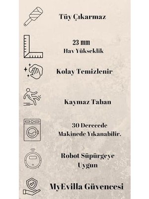 My Evilla Dekoratif Bubble Uzun Tüylü Yumuşak Peluş Kaymaz Yıkanabilir Salon Koridor Halı Yolluk 80 x 150