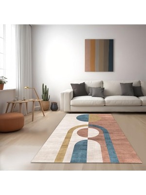Sarema Kadife Kaymaz Pamuk Tabanlı Yıkanabilir Antibakteriyel Salon Halısı 100X150