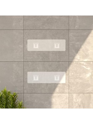 2'li Set Siyah Yapışkanlı Banyo Duş Rafı - 27X12 cm Matkapsız Montaj Şampuanlık ve Mutfak Baharatlık Organizeri
