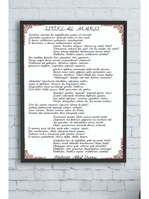 (PSTER11360) Istiklal Marşı Çerçeveli Tablo 3 (30 x 40CM)