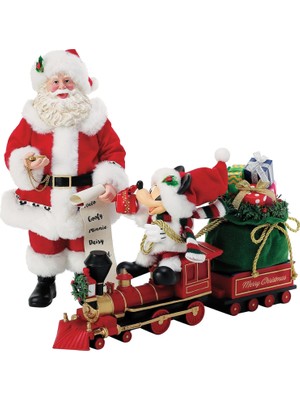 Department 56 Possible Dreams Baba ve Mouse Train All Aboard Heykelcik Seti, 25 Cm, Çok Renkli
