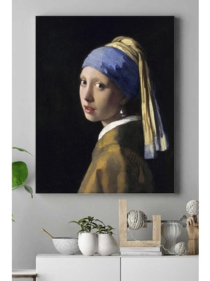 (PSTER16761) Johannes Vermeer - Inci Küpeli Kız Sanatsal Kanvas Tablo 21 x 30