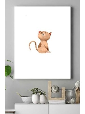 (PSTER16545) Kedi Çocuk Odası Kanvas Tablo 4 30 x 40