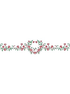 Damgalı Yastık Kılıfları, Kalp Asma, 50,8 cm x 76,2 cm Nakış Seti
