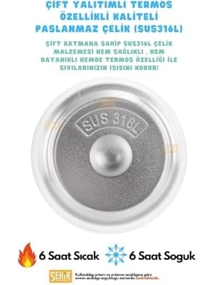 500ML Sevimli Hayvanlar Desenli Rahat Içim Kilitli Kapak Paslanmaz Çelik Termos
