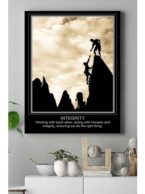 (PSTER16262) Integrity Motivasyon Kanvas Tablo 21 x 30